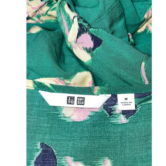 Uniqlo Green Tropical Floral Print Camisole Romper   Size: M - Picture 5 of 5